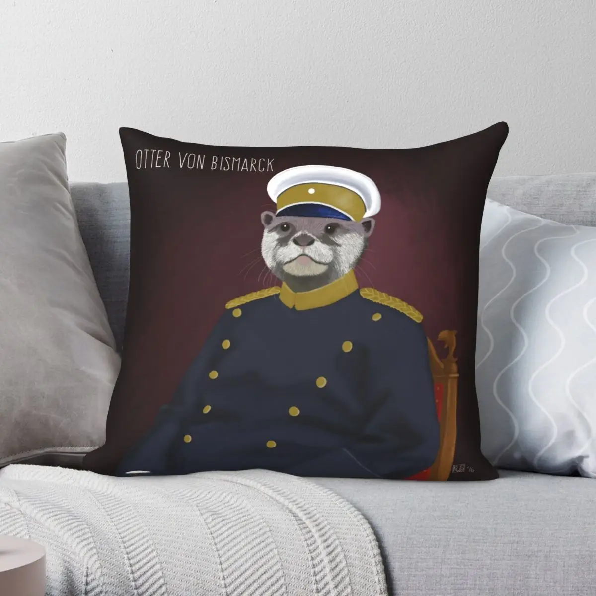 Otter Von Bismarck Square Pillowcase Polyester Linen Velvet Pattern Zip Decor Pillow Case Bed Cushion Case 18"
Otter Von Bismarck Square Pillowcase Polyester Linen Velvet Pattern Zip Decor Pillow Case Bed Cushion Case 18"