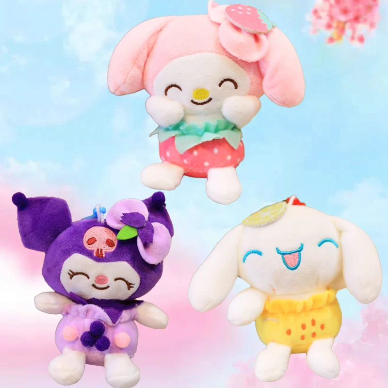 10Cm Kawaii Sanrioed Fruit Series Plush Toys New Hello Kitty Melody Kuromi Cinnamoroll Plush Doll Pendant Girls Gift Key Buckle 
10Cm Kawaii Sanrioed Fruit Series Plush Toys New Hello Kitty Melody Kuromi Cinnamoroll Plush Doll Pendant Girls Gift Key Buckle