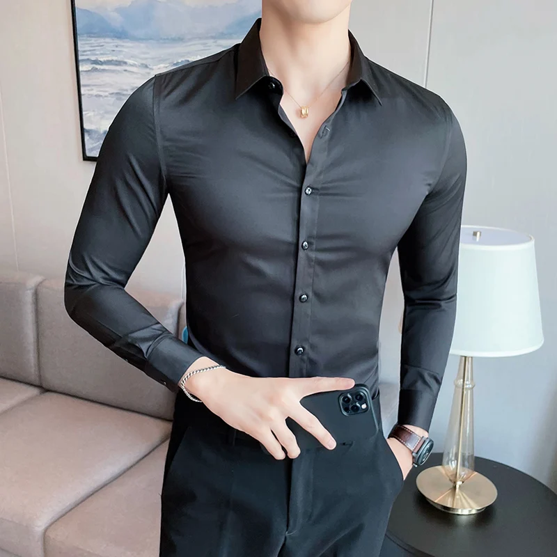 Plus Homme 5XL-M Hot Shirt New Autumn Solid Long Size Sleeve Formal Office Dress Casual Blouse Men Slim Simple Wear Clothing Fit
Plus Homme 5XL-M Hot Shirt New Autumn Solid Long Size Sleeve Formal Office Dress Casual Blouse Men Slim Simple Wear Clothing Fit