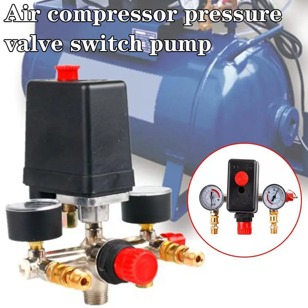220V/380V 4 Port 220V/380V 30-120PSI Air Compressor Control Pressure Control Valve With Relief Switch Regulator Pump Gauge B8R3
220V/380V 4 Port 220V/380V 30-120PSI Air Compressor Control Pressure Control Valve With Relief Switch Regulator Pump Gauge B8R3