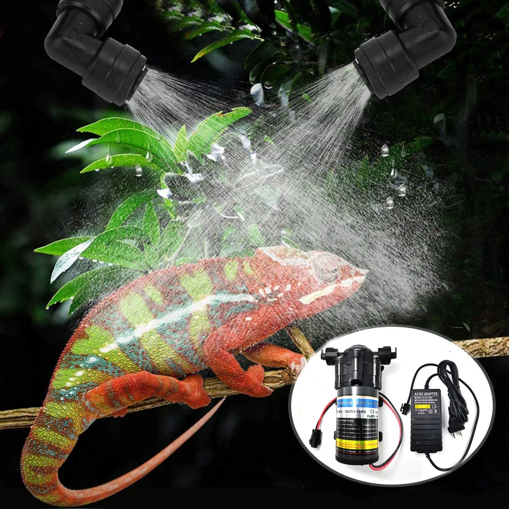 Reptile Misting System Rain Forest Aquarium Rainmaker Fogger Humidity Mini Pump Kit for Reptiles Amphibians Herbs Keep Humidity
Reptile Misting System Rain Forest Aquarium Rainmaker Fogger Humidity Mini Pump Kit for Reptiles Amphibians Herbs Keep Humidity