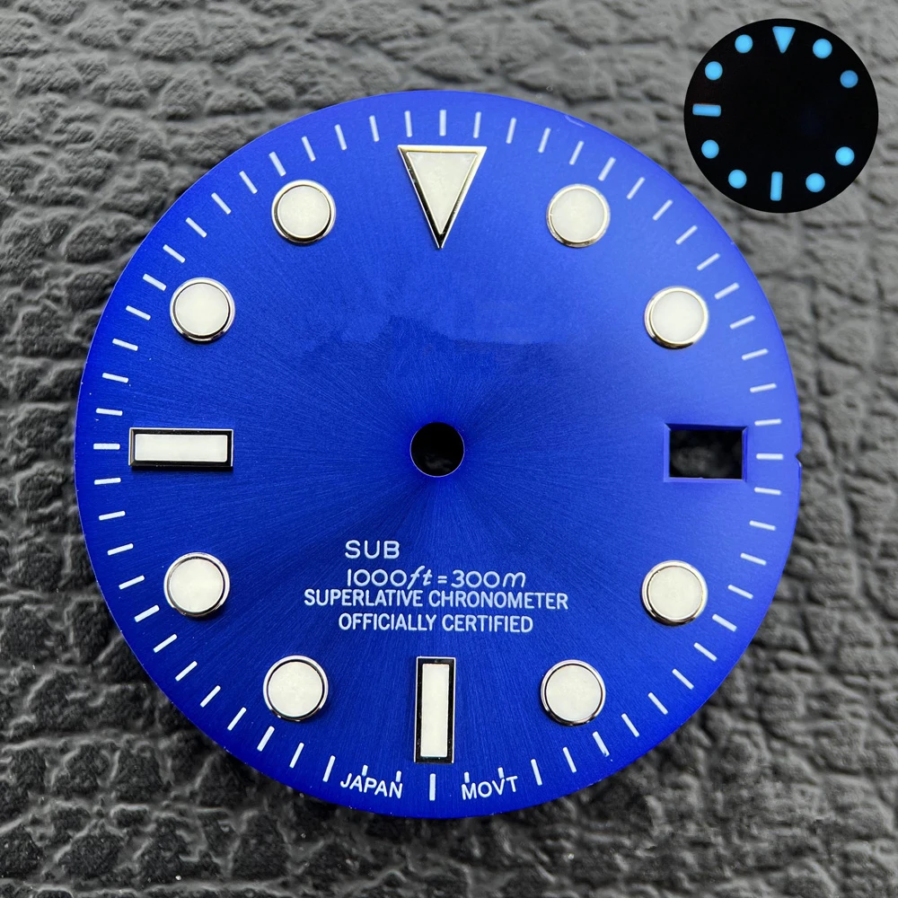 

SUB Dial S Logo Skx007 Dials Blue Glow Nh35 Movement Green Lume Dial Nh36 Dial Customized Watches Dial Nh 35 Watch Accessories