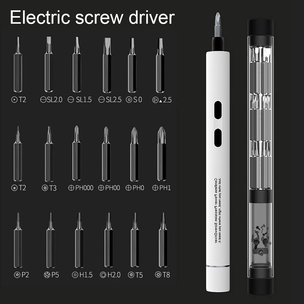 Mini Precision Electric Screwdriver Kit Portable Cordless Power Screwdriver for Laptop PC Cell phone Small Devices Repair Tools
Mini Precision Electric Screwdriver Kit Portable Cordless Power Screwdriver for Laptop PC Cell phone Small Devices Repair Tools