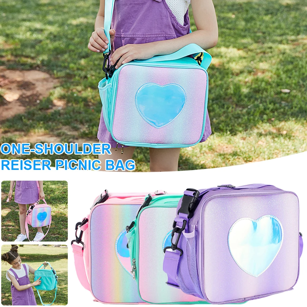 New Children's Glitter Lunch Bag Shoulder Bag Insulated Cooler Reusable Meal Container For Boys Girls School Supplies Tote Pouch
New Children's Glitter Lunch Bag Shoulder Bag Insulated Cooler Reusable Meal Container For Boys Girls School Supplies Tote Pouch