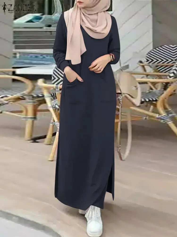 ZANZEA Fashion Casual Elegant Abaya Kaftan Maxi Long Vestido Spring Women Muslim Dress Full Sleeve O-Neck Side Pocket Sundress
ZANZEA Fashion Casual Elegant Abaya Kaftan Maxi Long Vestido Spring Women Muslim Dress Full Sleeve O-Neck Side Pocket Sundress