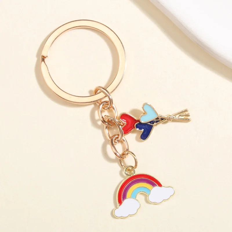 Creativity Cute Enamel Rainbow Balloon Keychain Colorful Arched Line Key Ring for Women Men Handbag Accessorie DIY Handmade Gift
Creativity Cute Enamel Rainbow Balloon Keychain Colorful Arched Line Key Ring for Women Men Handbag Accessorie DIY Handmade Gift