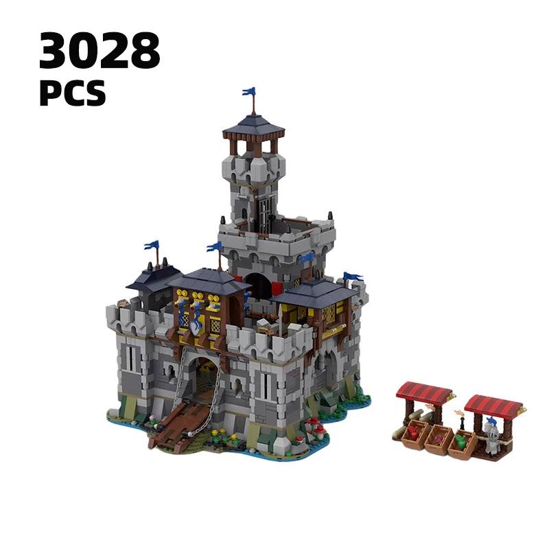 

Lord castle MOC Medieval architecture views knight bastion building blocks kit fortification bricks set Watchtower model gifts