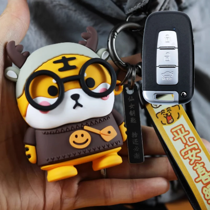 Cartoon Tiger for Hyundai Accent Elantra IX35 Sonata for Kia Sportage Sorento KX3 Smart Remote Car Key Case Cover Fob Keychain
Cartoon Tiger for Hyundai Accent Elantra IX35 Sonata for Kia Sportage Sorento KX3 Smart Remote Car Key Case Cover Fob Keychain