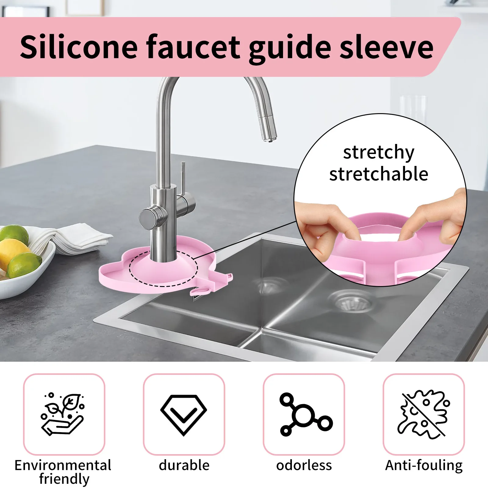 Faucet Sink Splash-proof Moldes De Silicona Pad Multipurpose Silicone Faucet Guide Sleeve Faucet Drain Mat Faucet Water Catcher
Faucet Sink Splash-proof Moldes De Silicona Pad Multipurpose Silicone Faucet Guide Sleeve Faucet Drain Mat Faucet Water Catcher
