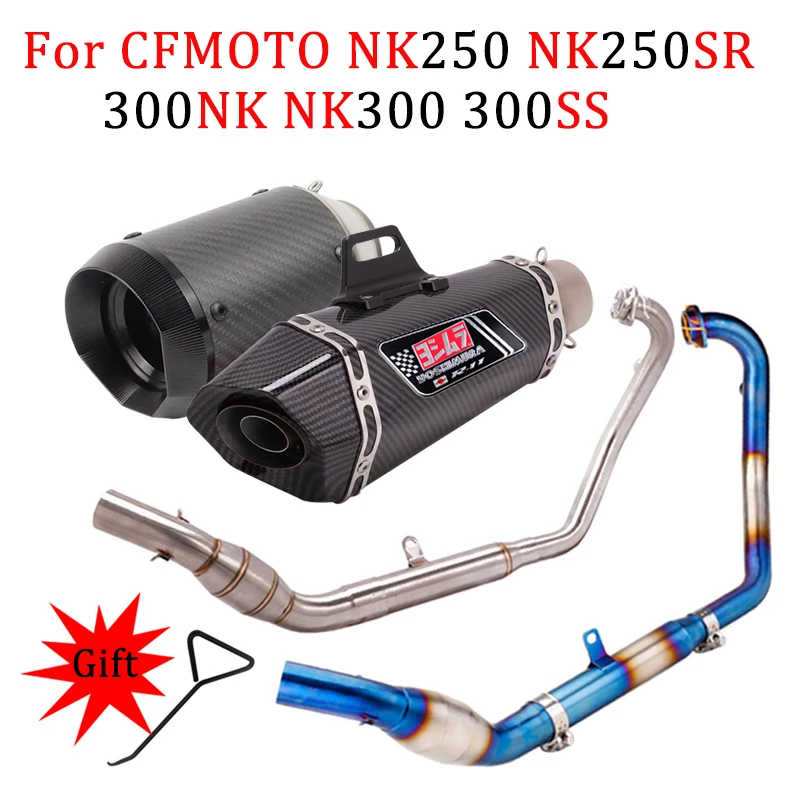 Yoshimura For CFMOTO NK250 NK250SR 300NK NK300 300SS NK 250 Motorcycle Exhaust Escape Front Mid Link Pipe Connecting Muffler
Yoshimura For CFMOTO NK250 NK250SR 300NK NK300 300SS NK 250 Motorcycle Exhaust Escape Front Mid Link Pipe Connecting Muffler