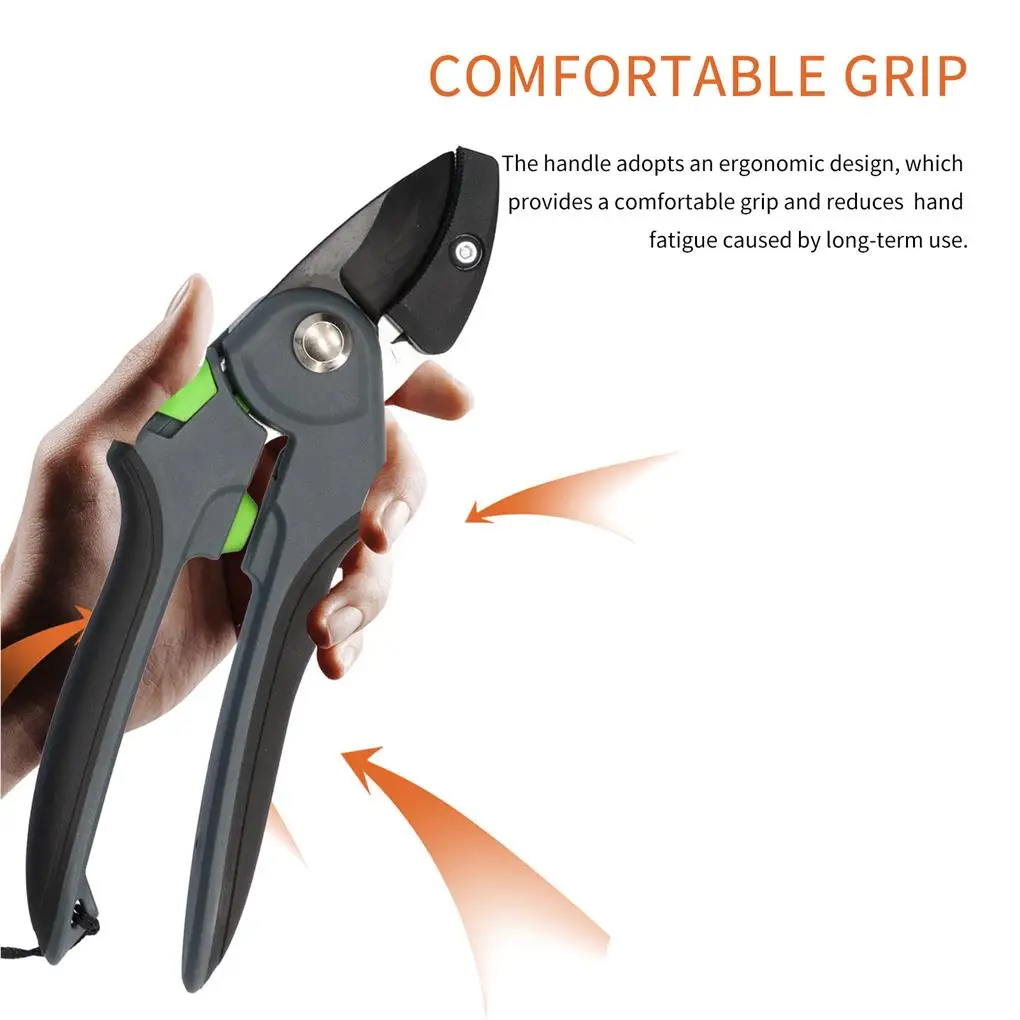 Pruning Shears with Blade Lock Handheld Garden Pruner Portable Hand Pruner Gardening Scissors for Courtyard Balcony Garden
Pruning Shears with Blade Lock Handheld Garden Pruner Portable Hand Pruner Gardening Scissors for Courtyard Balcony Garden