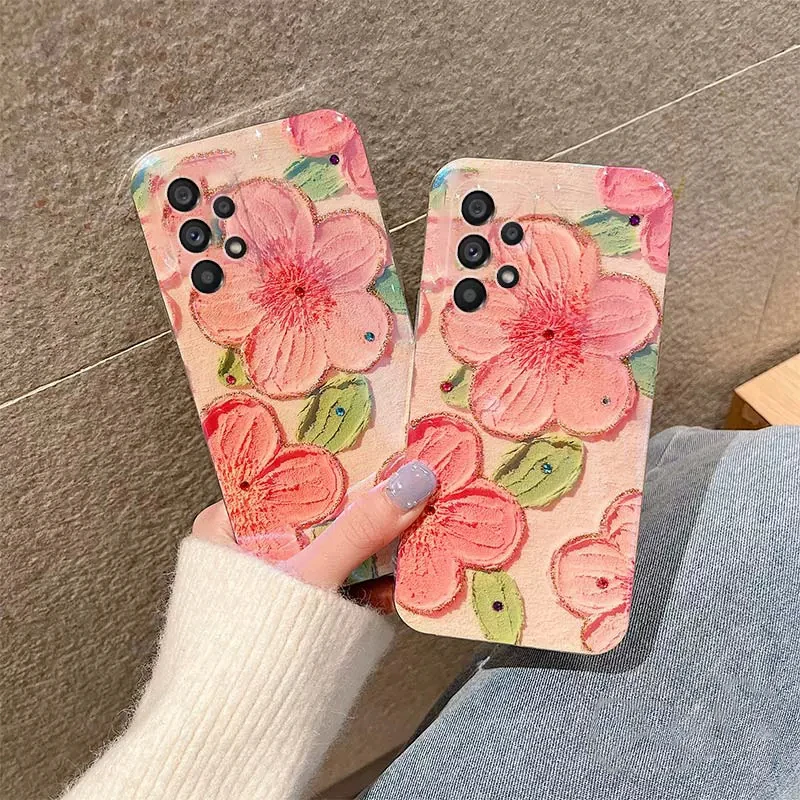 Luxury Shockproof Phone Case For Samsung Galaxy A52 A23 A33 A13 A53 A73 S22 S21 S20 FE Shiny Painting Flowers Cover for A32 case
Luxury Shockproof Phone Case For Samsung Galaxy A52 A23 A33 A13 A53 A73 S22 S21 S20 FE Shiny Painting Flowers Cover for A32 case