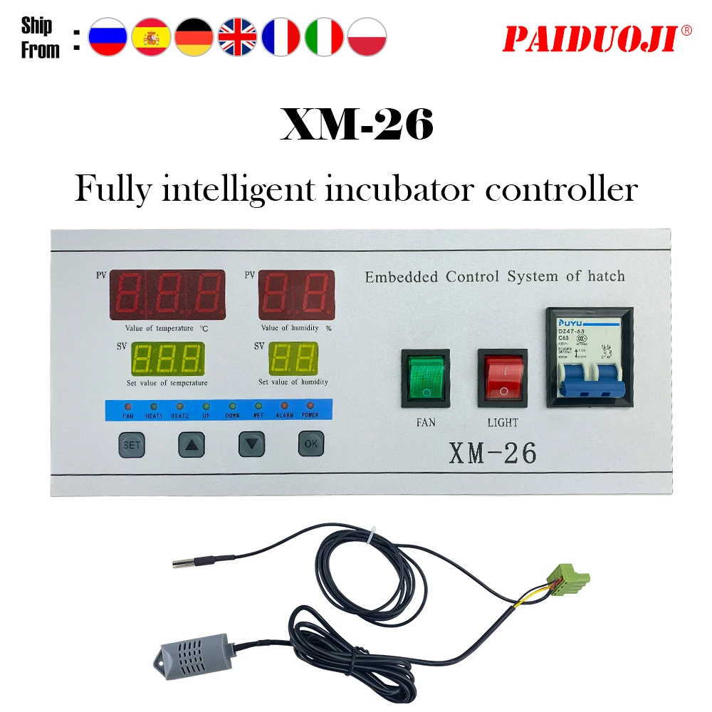Multifunctional Automatic Temperature Controller Digital Incubator Accessory for Industrial Incubator Humidity Controller
Multifunctional Automatic Temperature Controller Digital Incubator Accessory for Industrial Incubator Humidity Controller