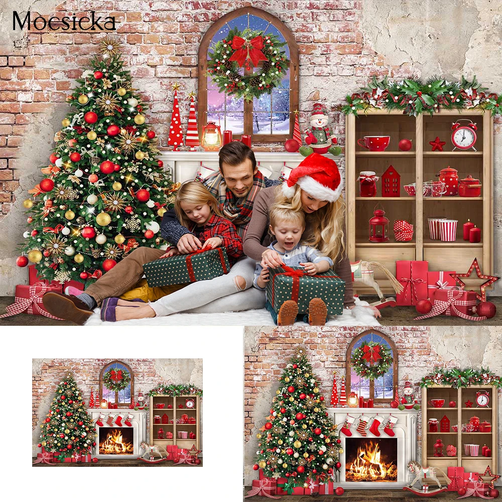 Christmas Fireplace Photography Backdrops Cupboard Window Xmas Trees Brick Wall Kids Portrait Background Photo Studio Photocall
Christmas Fireplace Photography Backdrops Cupboard Window Xmas Trees Brick Wall Kids Portrait Background Photo Studio Photocall