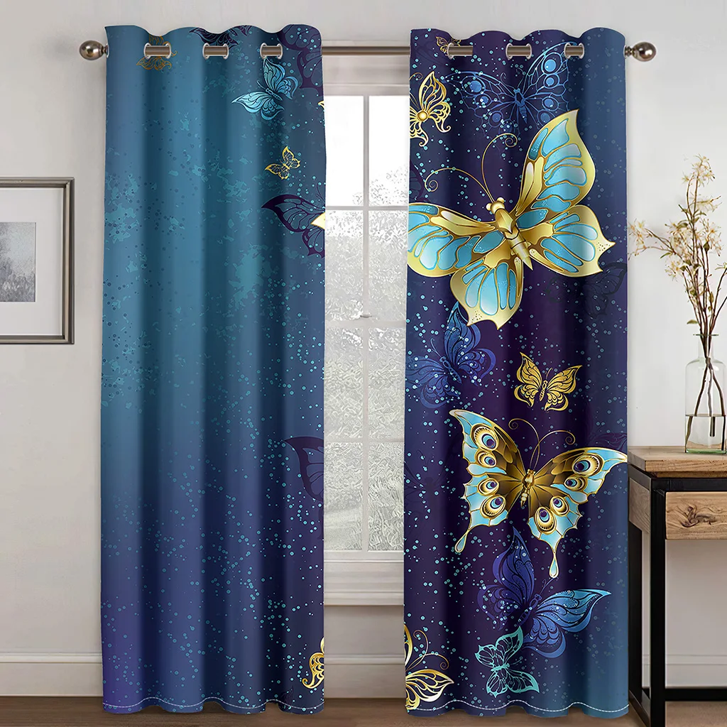 Blue Butterfly Gold Red Rose Light Filtering 2 Pieces Thin Curtains for Living Room Bedroom Window Decor Free Shipping Drape
Blue Butterfly Gold Red Rose Light Filtering 2 Pieces Thin Curtains for Living Room Bedroom Window Decor Free Shipping Drape