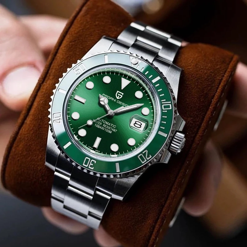 PAGANI DESIGN New Diving Mechanical Watch Ceramic Bezel NH35 Movement Luxury Sapphire 100M Waterproof Automatic Watches for Men
PAGANI DESIGN New Diving Mechanical Watch Ceramic Bezel NH35 Movement Luxury Sapphire 100M Waterproof Automatic Watches for Men