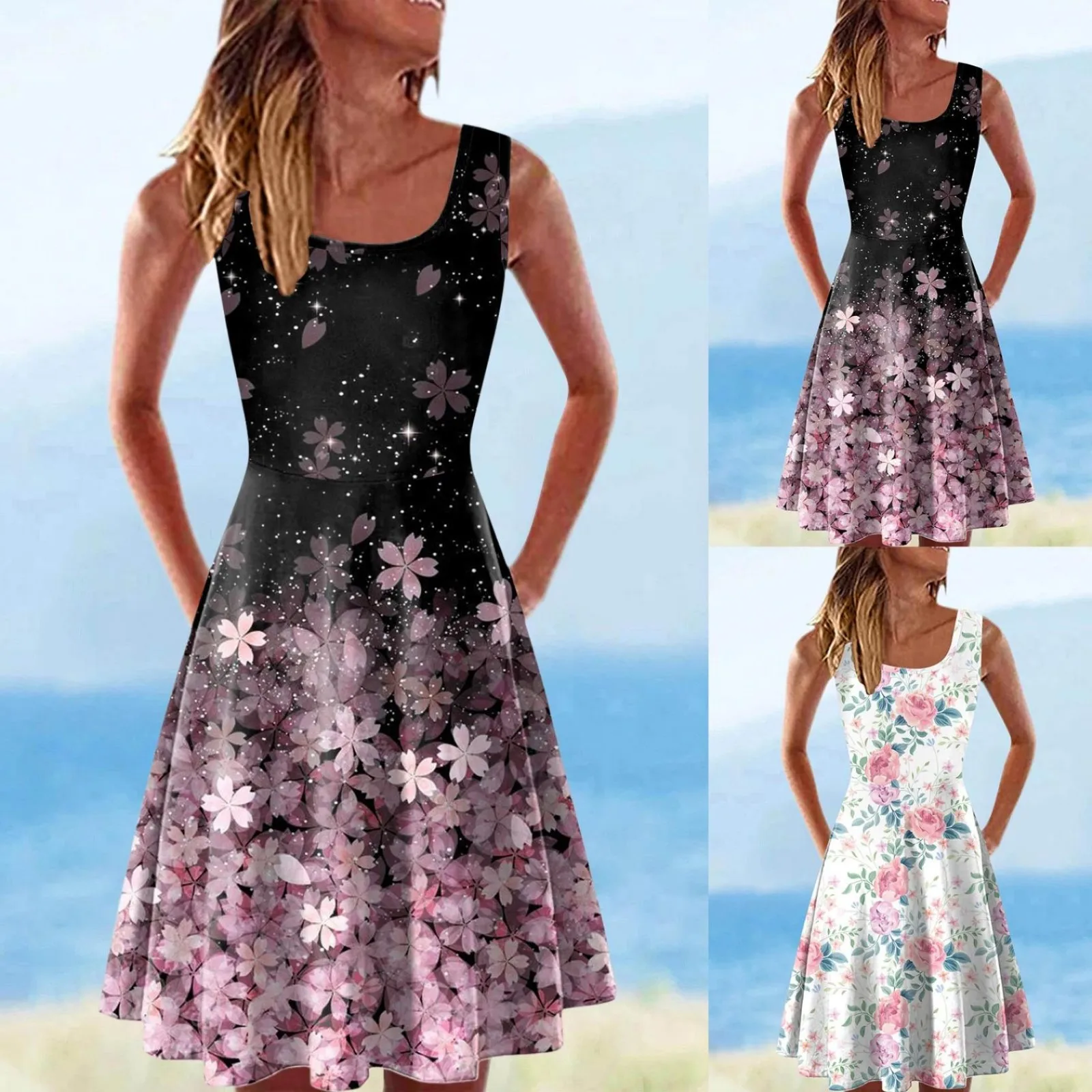 Woman Dresses Elegant Casual Women Summer Beach Spring Striped Print Cute Dress Swing Cover Up Sundress Black Slimming Maxi
Woman Dresses Elegant Casual Women Summer Beach Spring Striped Print Cute Dress Swing Cover Up Sundress Black Slimming Maxi