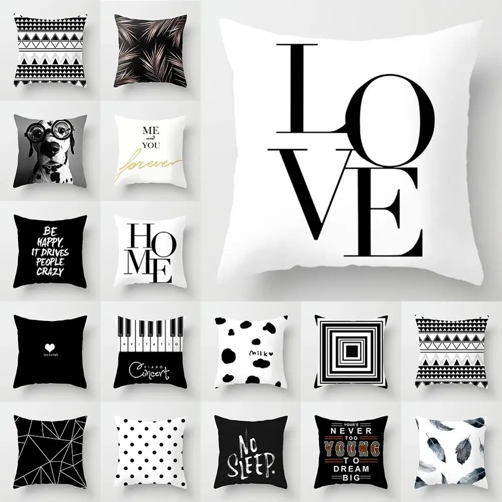 Home Decor Fashion Decor Pillowcase Black/White Geometric Pillowcase Pillowcase Cushion for Living Room Bedroom 45x45cm
Home Decor Fashion Decor Pillowcase Black/White Geometric Pillowcase Pillowcase Cushion for Living Room Bedroom 45x45cm