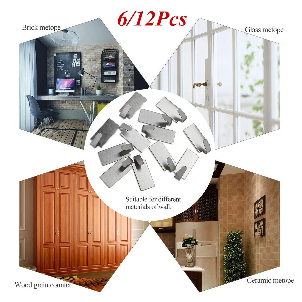 Hooks Hook Wall Towel Adhesive Rack Hat Coat Stainless Steel Hanging Hanger Self Bathroom Holder Stick Duty Heavy Shower
Hooks Hook Wall Towel Adhesive Rack Hat Coat Stainless Steel Hanging Hanger Self Bathroom Holder Stick Duty Heavy Shower