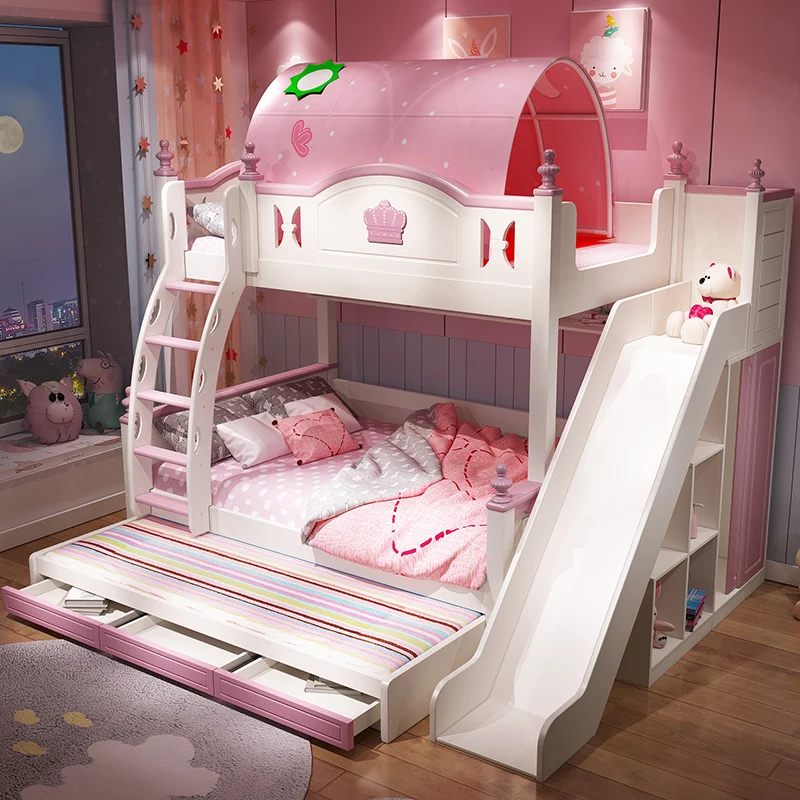 Children's Bed, Girls' Princess Bed, Bunk Bed, Solid Bed, High and Low Two-story Girls' Bed, Slide, Multifunctional Bed
Children's Bed, Girls' Princess Bed, Bunk Bed, Solid Bed, High and Low Two-story Girls' Bed, Slide, Multifunctional Bed