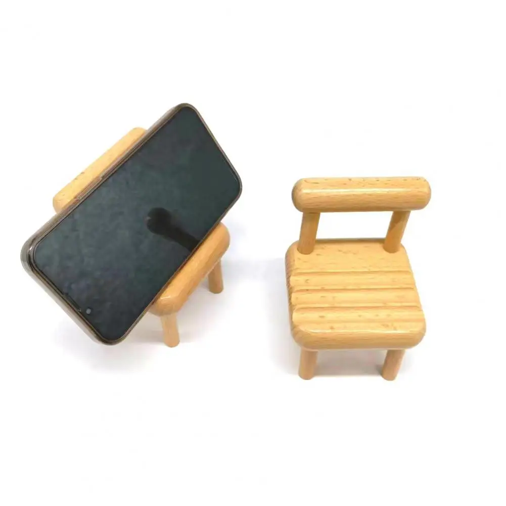 Compact Reusable Mobile Phone Bracket Universal Solid Wood Chair Shape Mobile Phone Stand Tablet Stand Smartphone Support
Compact Reusable Mobile Phone Bracket Universal Solid Wood Chair Shape Mobile Phone Stand Tablet Stand Smartphone Support