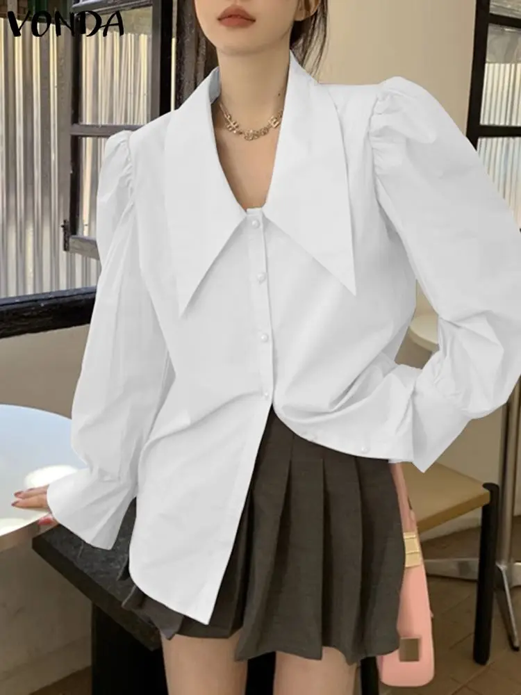 VONDA Women Elegant Long Sleeve Shirts Autumn Office Blouses 2023 Fashion Lapel Casual Solid Color Tunic Tops Blusas
VONDA Women Elegant Long Sleeve Shirts Autumn Office Blouses 2023 Fashion Lapel Casual Solid Color Tunic Tops Blusas