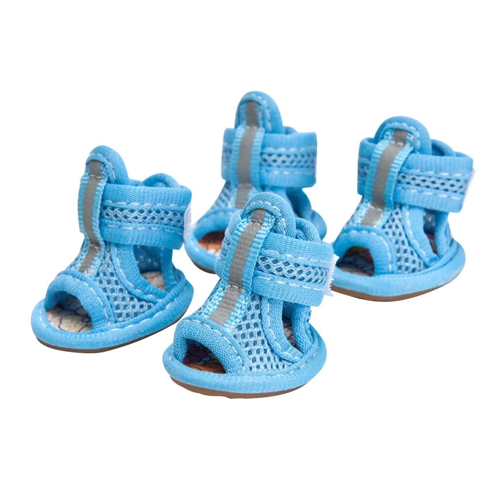 4pcs Sandals Summer Shoes Mesh Sandals Breathable Summer Shoes for Puppy Supplies ( Blue, 3 5x4 5cm )
4pcs Sandals Summer Shoes Mesh Sandals Breathable Summer Shoes for Puppy Supplies ( Blue, 3 5x4 5cm )
