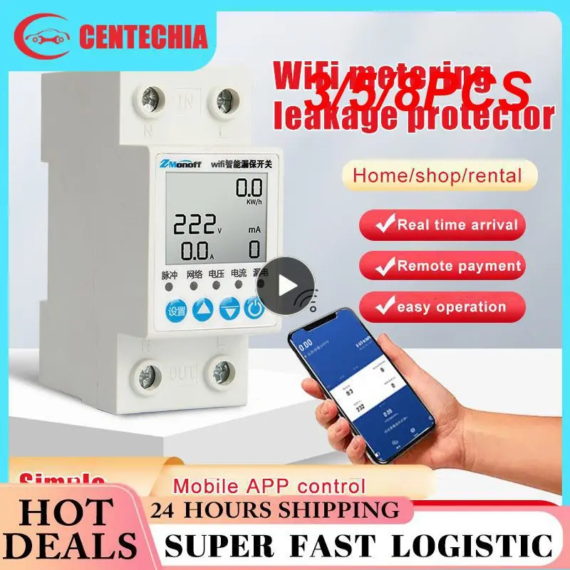 3/5/8PCS Smart Home Tuya Energy Meter Power Monitoring Kwh Voltage Current Meter Remote Control Leakage Protection 
3/5/8PCS Smart Home Tuya Energy Meter Power Monitoring Kwh Voltage Current Meter Remote Control Leakage Protection