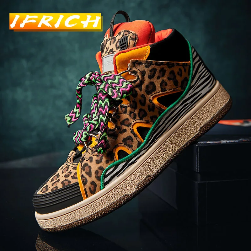 Spring 2022 Mens Casual Footwear Leopard print Youth Fashion Men Shoes High Top Man Walking Shoes Rubber Adult Casual Shoe
Spring 2022 Mens Casual Footwear Leopard print Youth Fashion Men Shoes High Top Man Walking Shoes Rubber Adult Casual Shoe