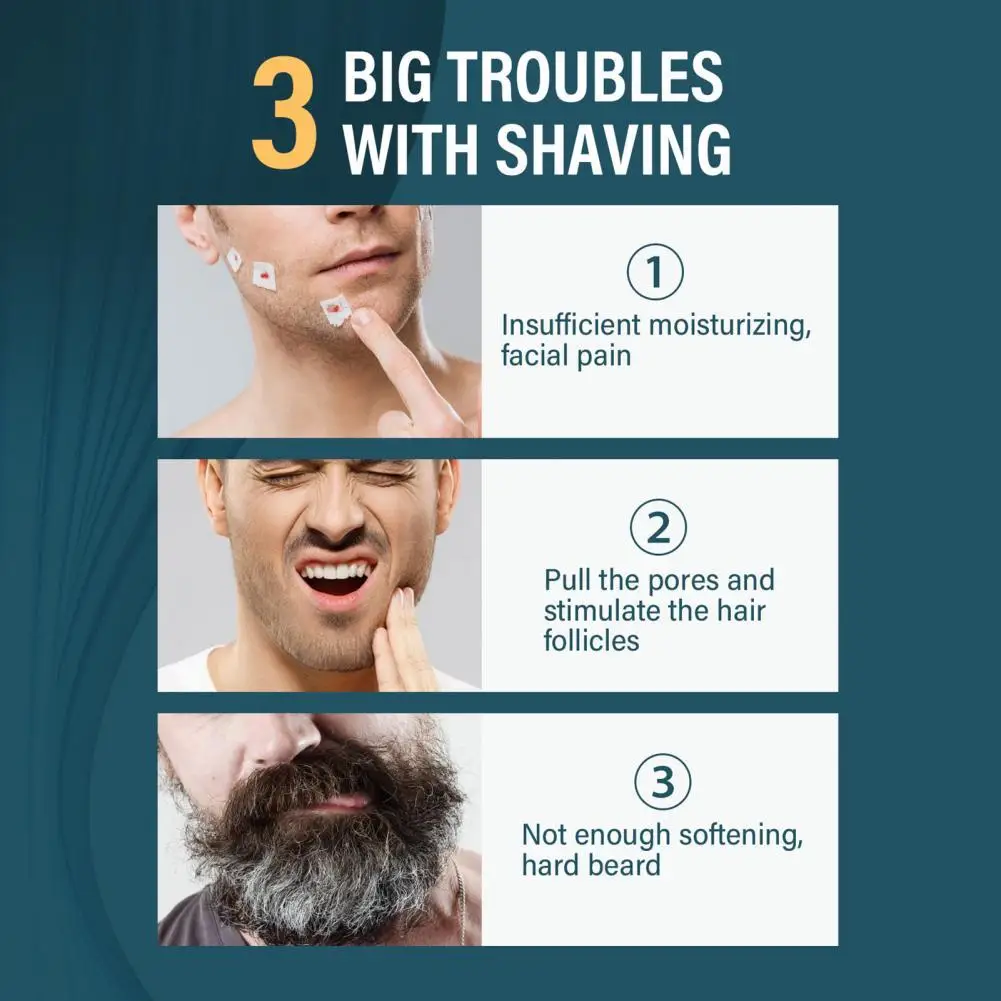 60ml Men Shaving Foam Effective Men Shaving Soap Beard Remover Rich in Foam Smooth And Cozy Beard Remover
60ml Men Shaving Foam Effective Men Shaving Soap Beard Remover Rich in Foam Smooth And Cozy Beard Remover