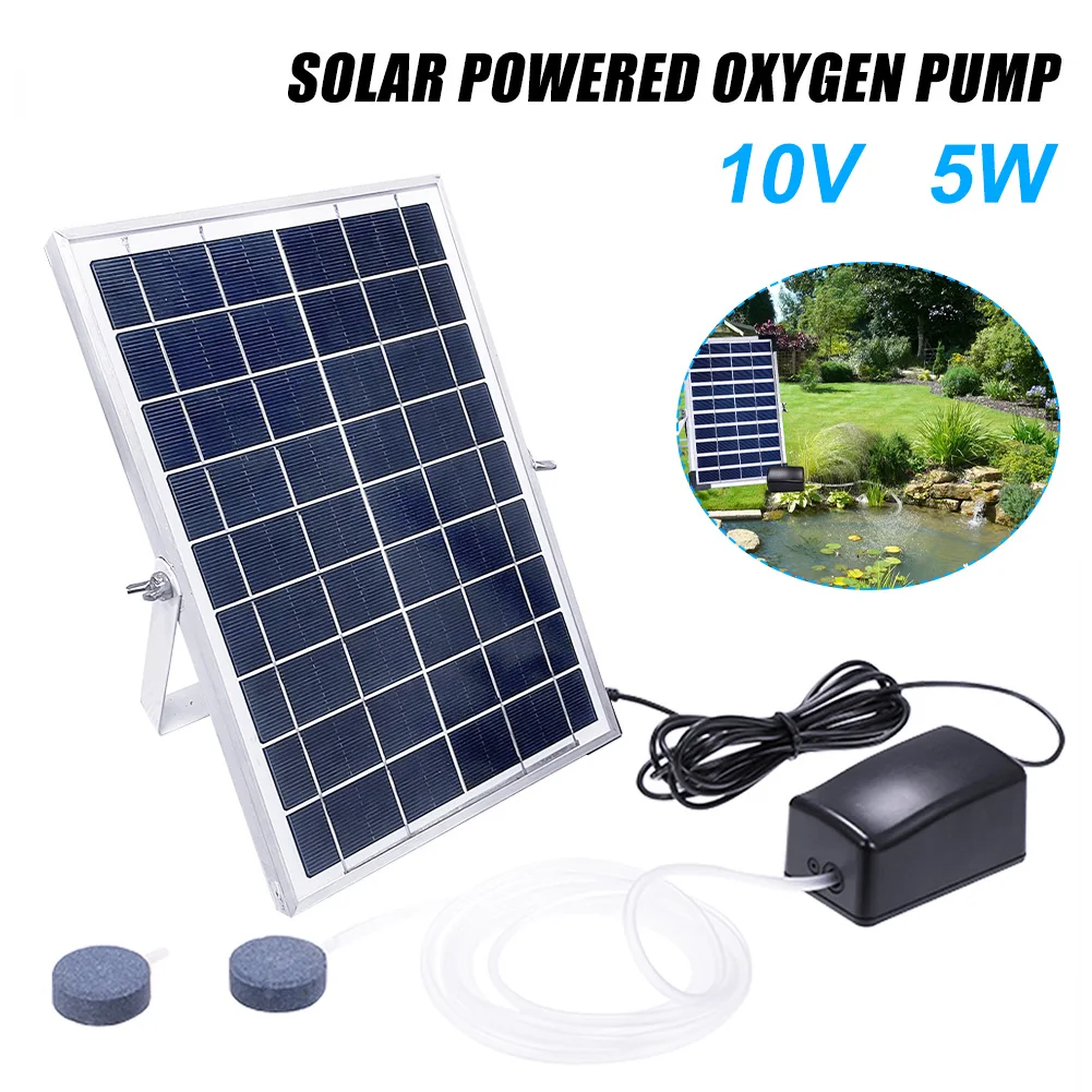 Fish Tank Air Pump 5W Solar Power Oxygenator with 2400mAh Battery Backup 3 Modes with 2 Aiar Stone Solar Pond Fishing Aerator
Fish Tank Air Pump 5W Solar Power Oxygenator with 2400mAh Battery Backup 3 Modes with 2 Aiar Stone Solar Pond Fishing Aerator
