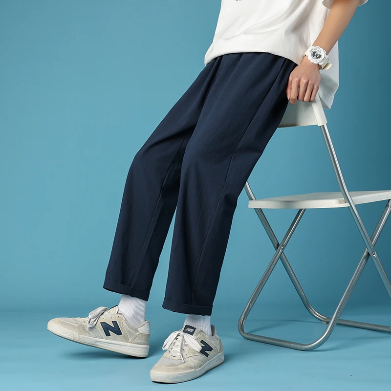 Japan Style Ice Silk Trousers Solid Color Mid-Waist Loose Breathable Straight-Leg Men's Casual Pants Quick-Drying Sports Pants
Japan Style Ice Silk Trousers Solid Color Mid-Waist Loose Breathable Straight-Leg Men's Casual Pants Quick-Drying Sports Pants