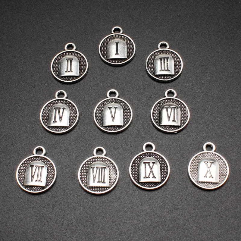 15pcs Silver Plated Roman Numeral *I-X*Tag Pendant Vintage Bracelet Necklace Metal Accessories DIY Charms Jewelry Crafts Making
15pcs Silver Plated Roman Numeral *I-X*Tag Pendant Vintage Bracelet Necklace Metal Accessories DIY Charms Jewelry Crafts Making