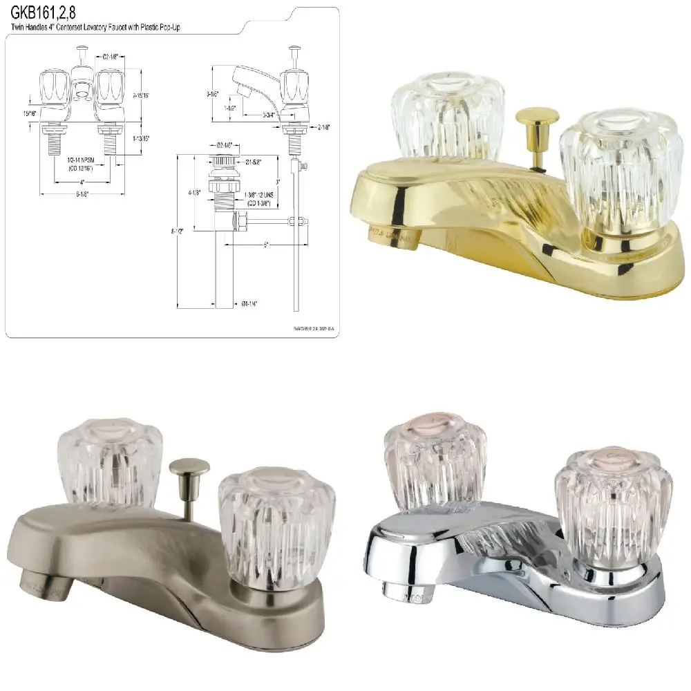 Stunningly Polished 4" Brass Centerset Bathroom Faucet – Elevate Your Home Decor!
Stunningly Polished 4" Brass Centerset Bathroom Faucet – Elevate Your Home Decor!