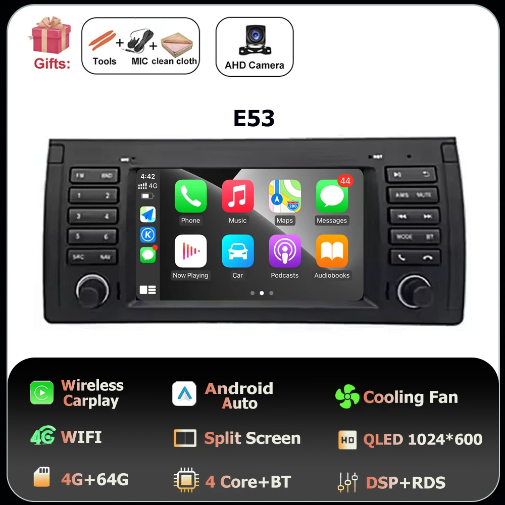 Для BMW X5 E53 E39 7 дюймов Android 16 Авто Авто Радио Стерео Мультимедийная Навигация GPS Видеоплеер BT 5.0 WIFI DSP Беспроводной Carplay
Для BMW X5 E53 E39 7 дюймов Android 16 Авто Авто Радио Стерео Мультимедийная Навигация GPS Видеоплеер BT 5.0 WIFI DSP Беспроводной Carplay