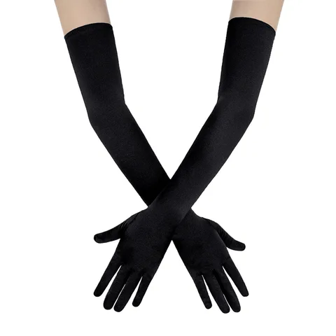 Длинные Сатиновые Свадебные перчатки с закрытыми пальцами, варежки для выпускного вечера, оперы, вечеринки, 2023