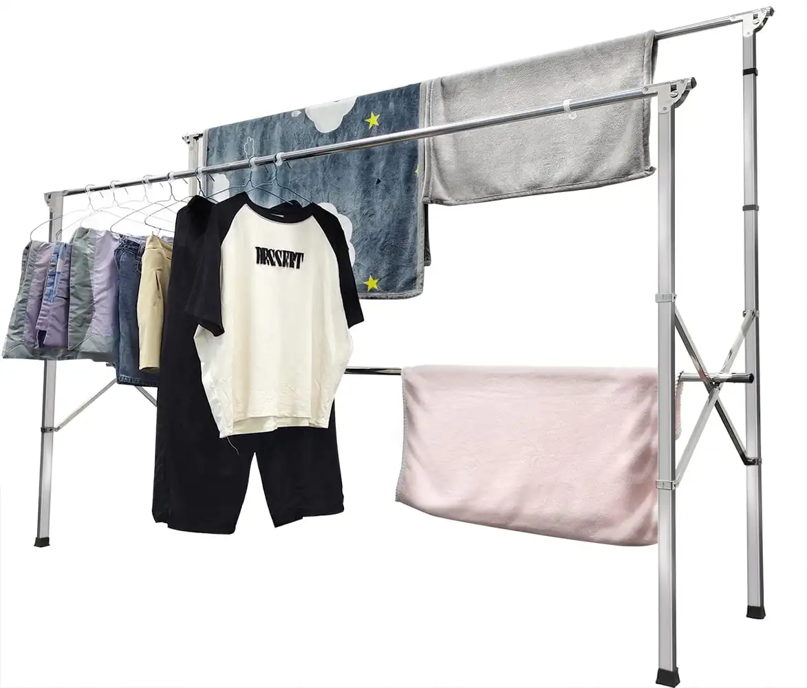 H-Type Metal Clothes Drying Rack, 95 in Extended Length, Foldable Design - Sturdy & Space-Saving
H-Type Metal Clothes Drying Rack, 95 in Extended Length, Foldable Design - Sturdy & Space-Saving