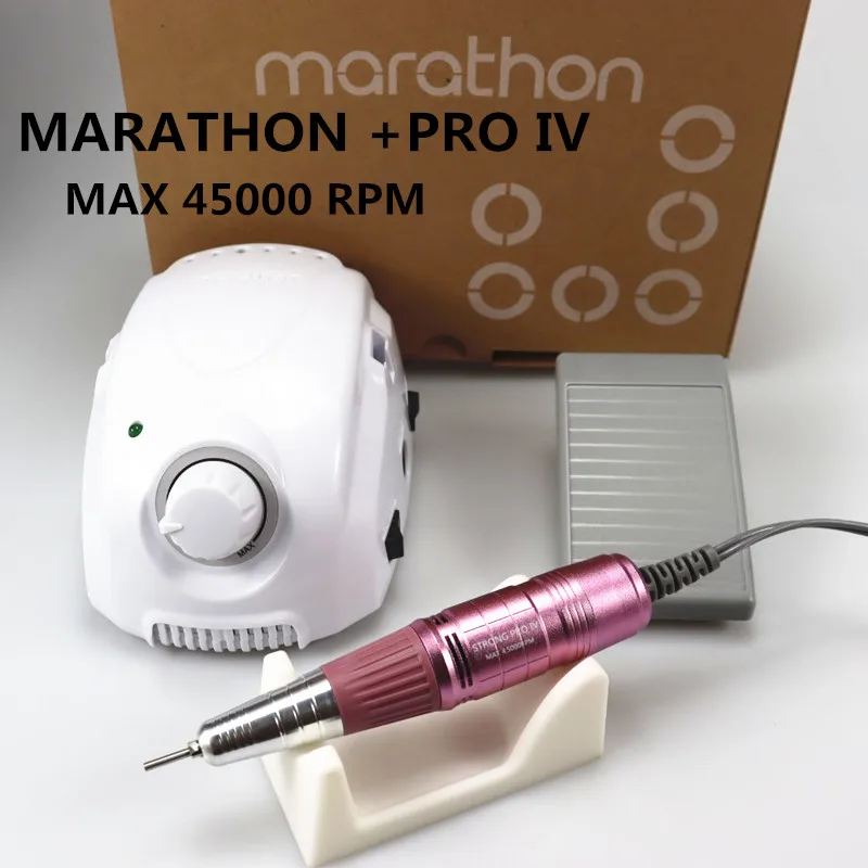 

65W STRONG 210 Machine Manicure Bt Marathon Champion-3 Control Box 45000Rpm Sde PRO IV Handle Electric Nail Drill Nail