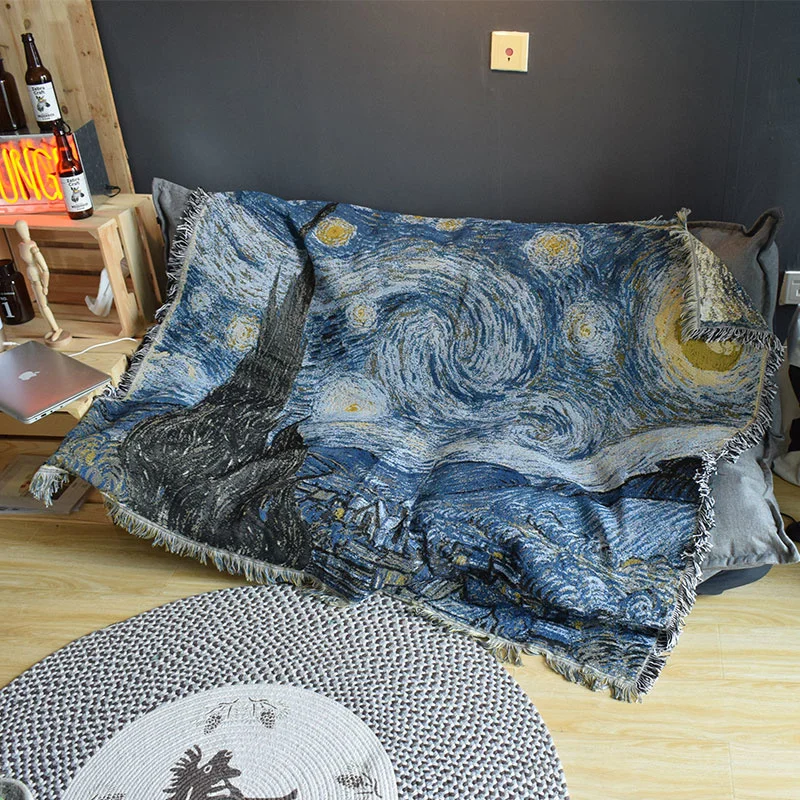 Van Gogh StarryNight Sofa Cover American Country Hanging Cloth Background Fabric Wall Decorative Tapestry Rental Room Renovation
Van Gogh StarryNight Sofa Cover American Country Hanging Cloth Background Fabric Wall Decorative Tapestry Rental Room Renovation