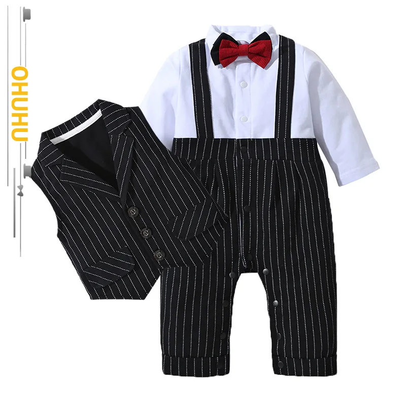 2022 Summer New Baby Boy Gentleman Suit Bow Tie Baby Romper Long Sleeve Open Newborn Outing Jumpsuit Clothing Set 2095
2022 Summer New Baby Boy Gentleman Suit Bow Tie Baby Romper Long Sleeve Open Newborn Outing Jumpsuit Clothing Set 2095