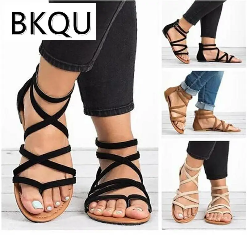 Summer Flip Flops Gladiator Sandals Shoes Beach Cross Sandals Woman Slip On Flats Casual Women Black Brown Shoes Plus Size 34-43
Summer Flip Flops Gladiator Sandals Shoes Beach Cross Sandals Woman Slip On Flats Casual Women Black Brown Shoes Plus Size 34-43