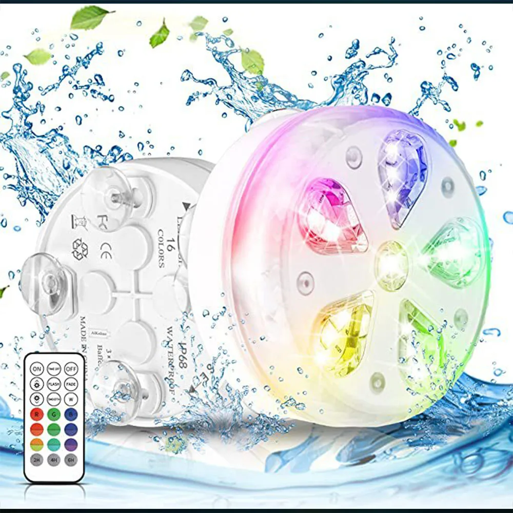 Submersible LED Lights with Remote Underwater Pool Light IP68 Magnet 13 LED Bright Lamp RGB for Pond Pool Aquarium
Submersible LED Lights with Remote Underwater Pool Light IP68 Magnet 13 LED Bright Lamp RGB for Pond Pool Aquarium
