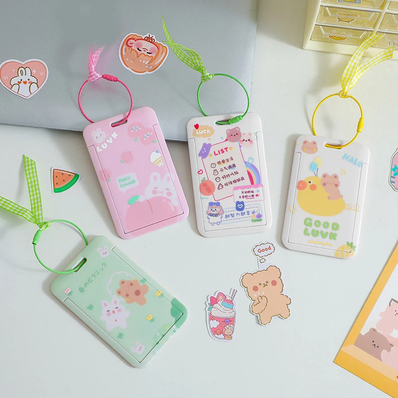 Girls Kawaii Bus ID Card Holder Case Cute Bear Rabbit Business Bank Credit Card Cover For Student Kids Women Badge Bag Pendant
Girls Kawaii Bus ID Card Holder Case Cute Bear Rabbit Business Bank Credit Card Cover For Student Kids Women Badge Bag Pendant