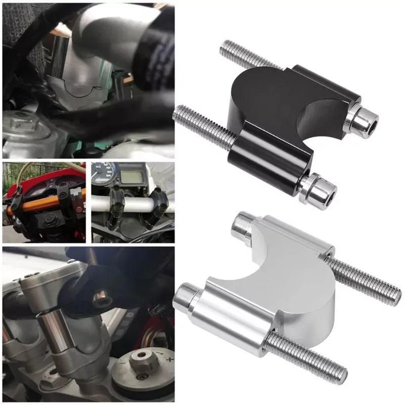 CNC Motorcycle Handlebar Riser Kit Universal Bar Clamps 22mm For Motorcycle ATV Scooter 30mm Rise 
CNC Motorcycle Handlebar Riser Kit Universal Bar Clamps 22mm For Motorcycle ATV Scooter 30mm Rise