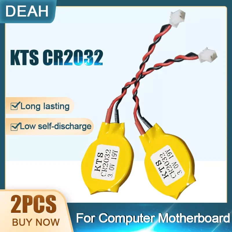 2Pcs/lot NEW 3V Lithium battery KTS CR2032 CR2032W For BIOS COM Computer Motherboard Laptop Meter With Cable Plug Made in Japan
2Pcs/lot NEW 3V Lithium battery KTS CR2032 CR2032W For BIOS COM Computer Motherboard Laptop Meter With Cable Plug Made in Japan