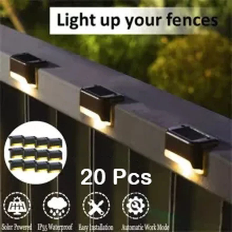 Warm White Garden Landscape Step Deck Lights LED Solar Lamp Balcony Fence Lights Outdoor Waterproof Path Stair Wall Lighting.
Warm White Garden Landscape Step Deck Lights LED Solar Lamp Balcony Fence Lights Outdoor Waterproof Path Stair Wall Lighting.