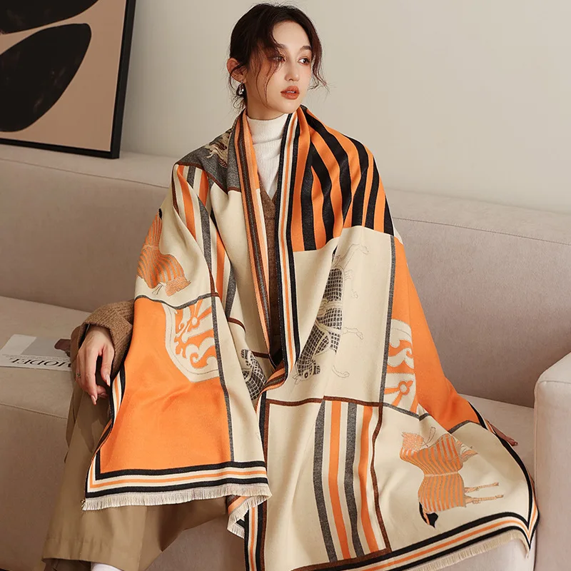 2022 Luxury Brand Women Cashmere Scarf Warm Neck Bandana Pashmina Shawls Wrap Female Scarves Hijab Stoles Winter
2022 Luxury Brand Women Cashmere Scarf Warm Neck Bandana Pashmina Shawls Wrap Female Scarves Hijab Stoles Winter