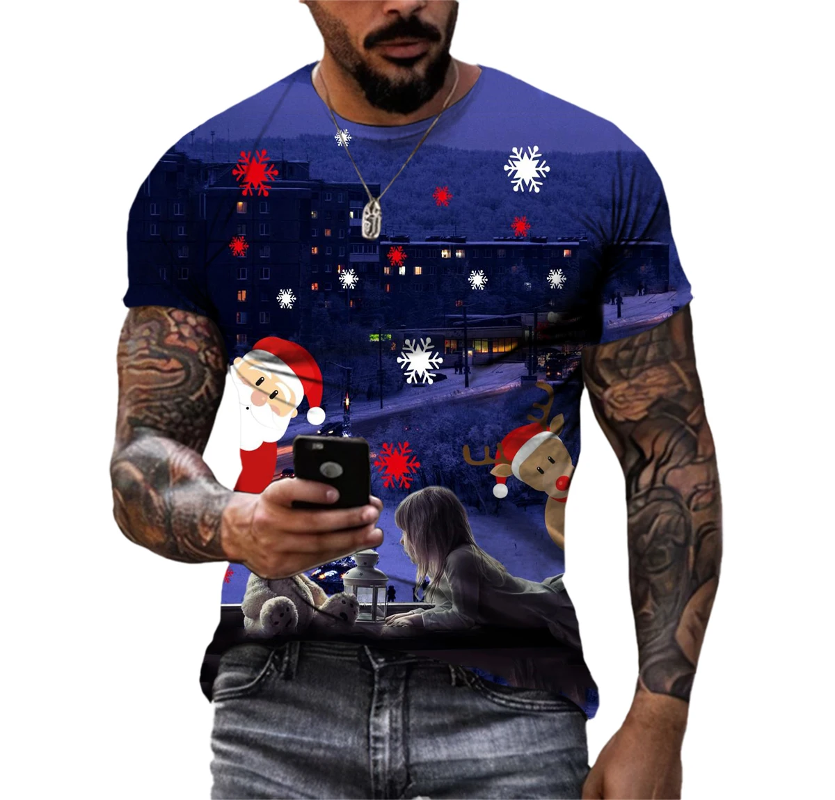 Christmas T-shirt for Men 3d Santa Print Short Sleeve Tops Men's T-shirts Oversized Tee Shirt Man Xmas Clothing Ropa Hombre 6xl
Christmas T-shirt for Men 3d Santa Print Short Sleeve Tops Men's T-shirts Oversized Tee Shirt Man Xmas Clothing Ropa Hombre 6xl