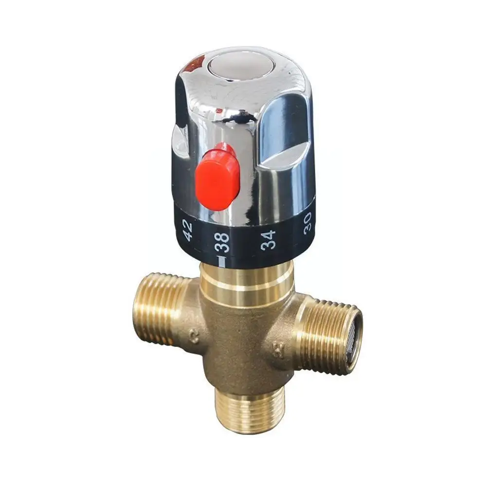1PCS Brass G1/2 Male 3 Way Thermostatic Mixing Valve Control Shower Water Temperature T2L0
1PCS Brass G1/2 Male 3 Way Thermostatic Mixing Valve Control Shower Water Temperature T2L0