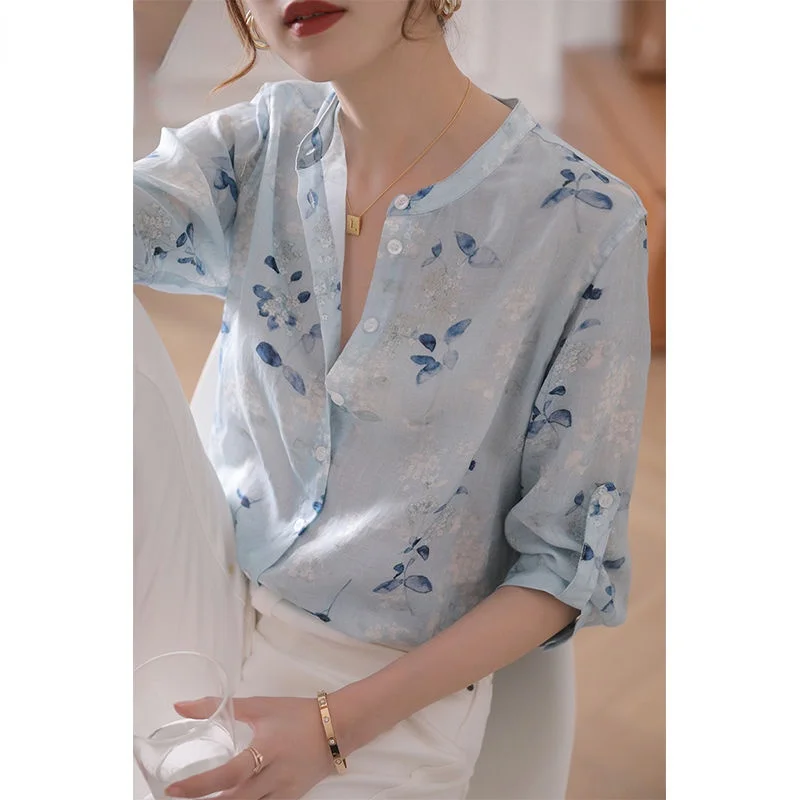 Fashion Printed Women Shirts Summer New 2022 Half Sleeved Slim Elegant Office Lady Outwear Tops
Fashion Printed Women Shirts Summer New 2022 Half Sleeved Slim Elegant Office Lady Outwear Tops